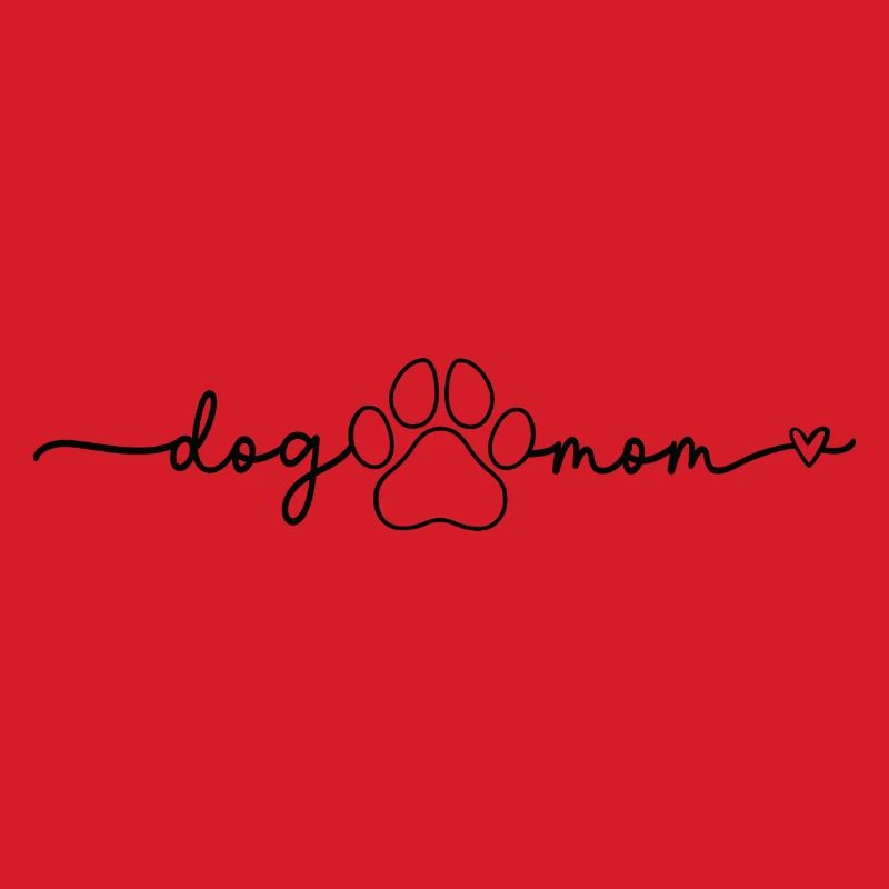 Dog Mom Paws Script Design Mom