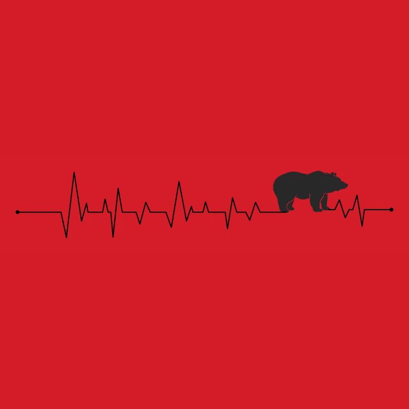 Graphisme de silhouette minimaliste d’ours
