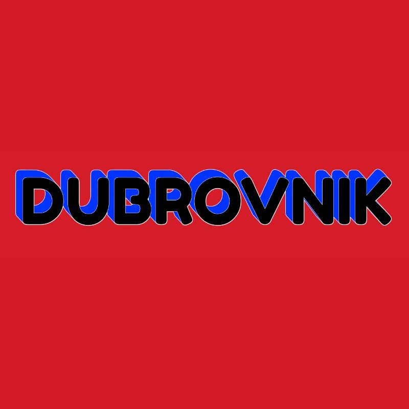 Lettrage de Dubrovnik dans la conception 3D