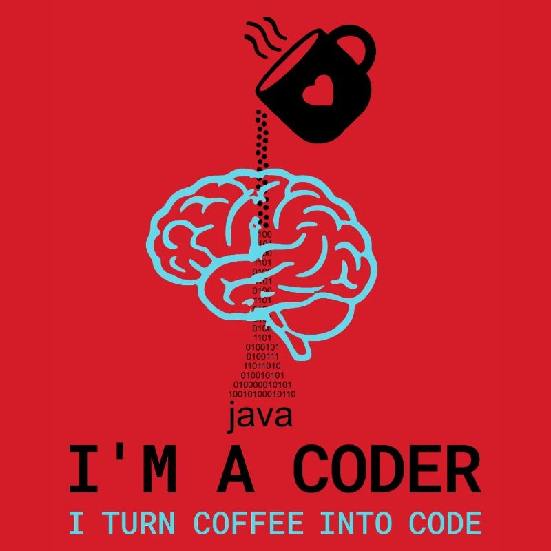 Coder T-Shirt: Coffee into Code – Nerdy Programmie