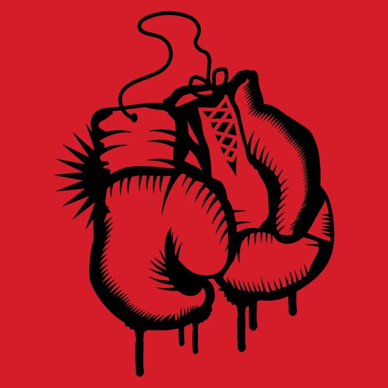 Zwei Boxhandschuhe im Graffiti Design