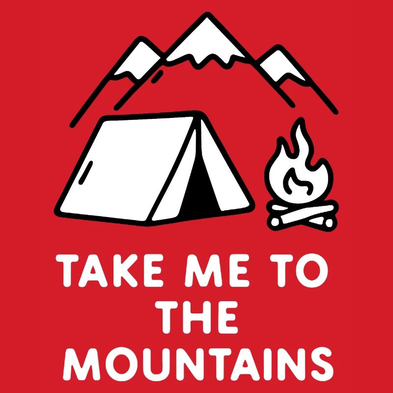 Mountain camping fire evening