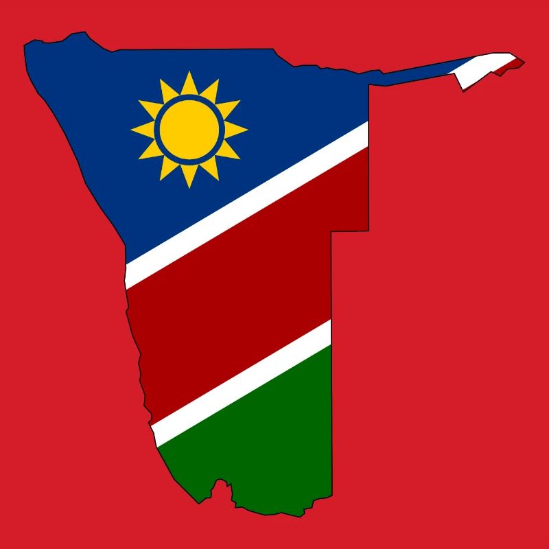 Namibia flag map