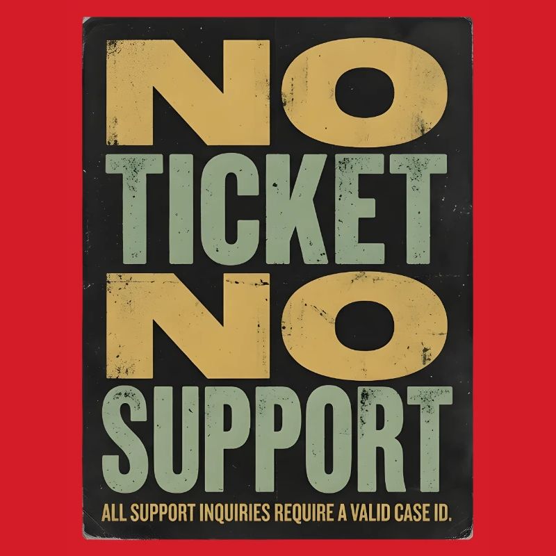 No Ticket No Support Computer Scientist IT Administrator