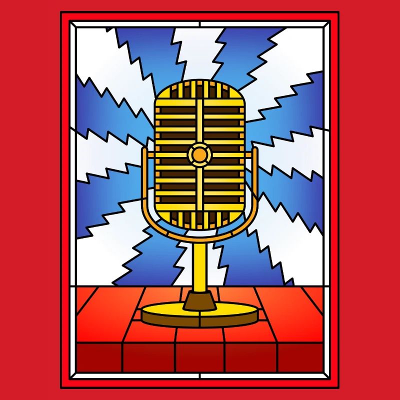 Conception rétro de vitrail micro