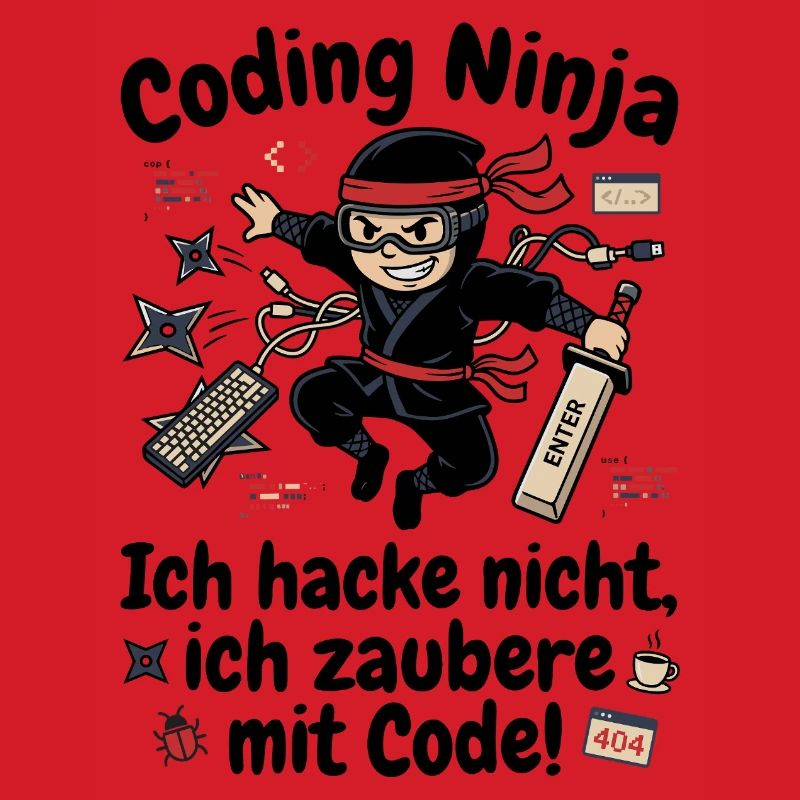 Coder Ninja Programmierer Humor