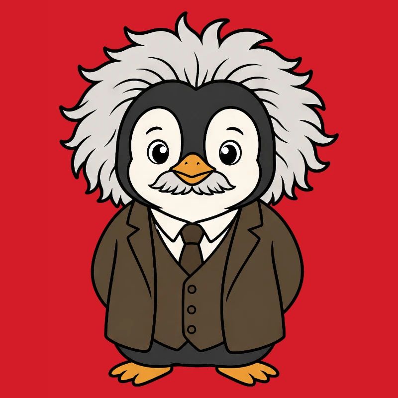 Professeur de sciences physicien Pingouin drôle