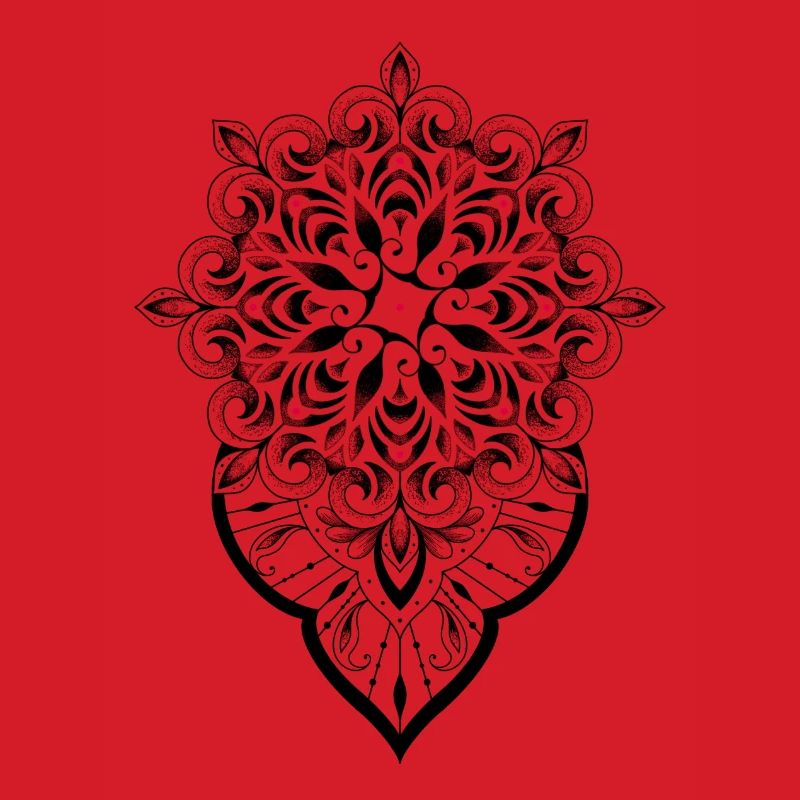 Mandala graphique dot work