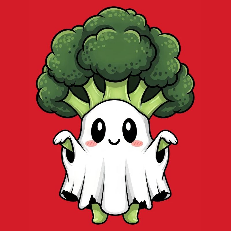 Cute Halloween Broccoli Ghost Ghost Costume