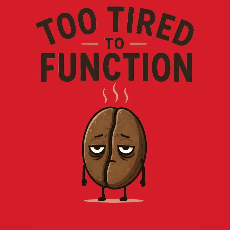 Too tired to function - Cute coffee bean gift idea