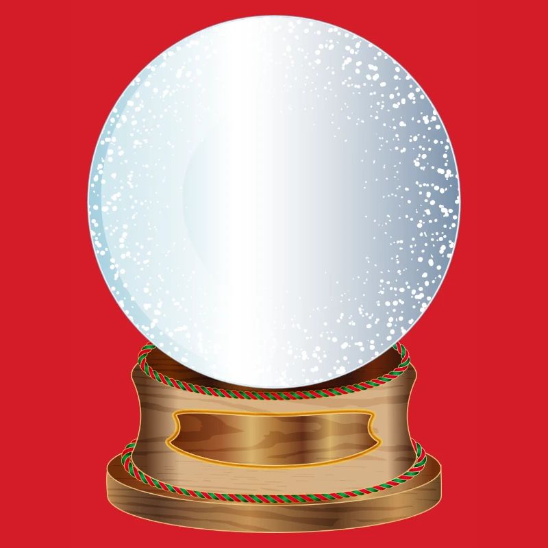 empty nostalgic snow globe to label