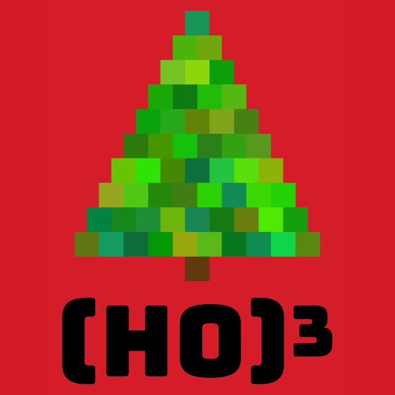Pixelated Christmas Tree Illustration