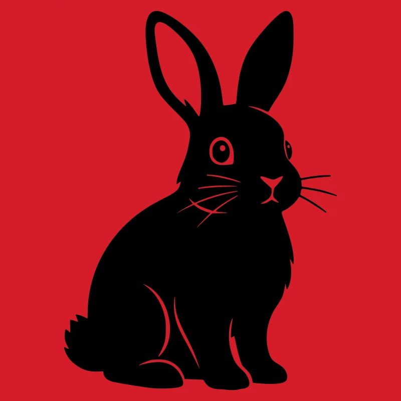 Bunny Rabbit Silhouette Black Vector