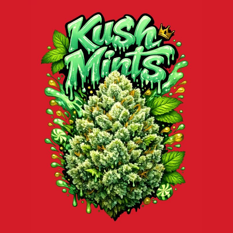 Kush Mints Graffiti Bud Print