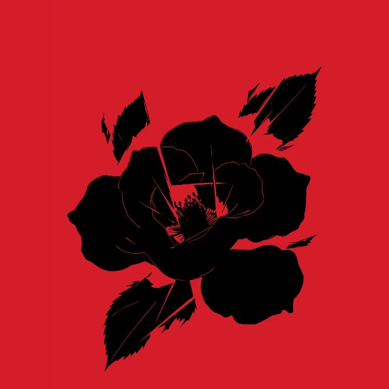 Fragmented Black Rose