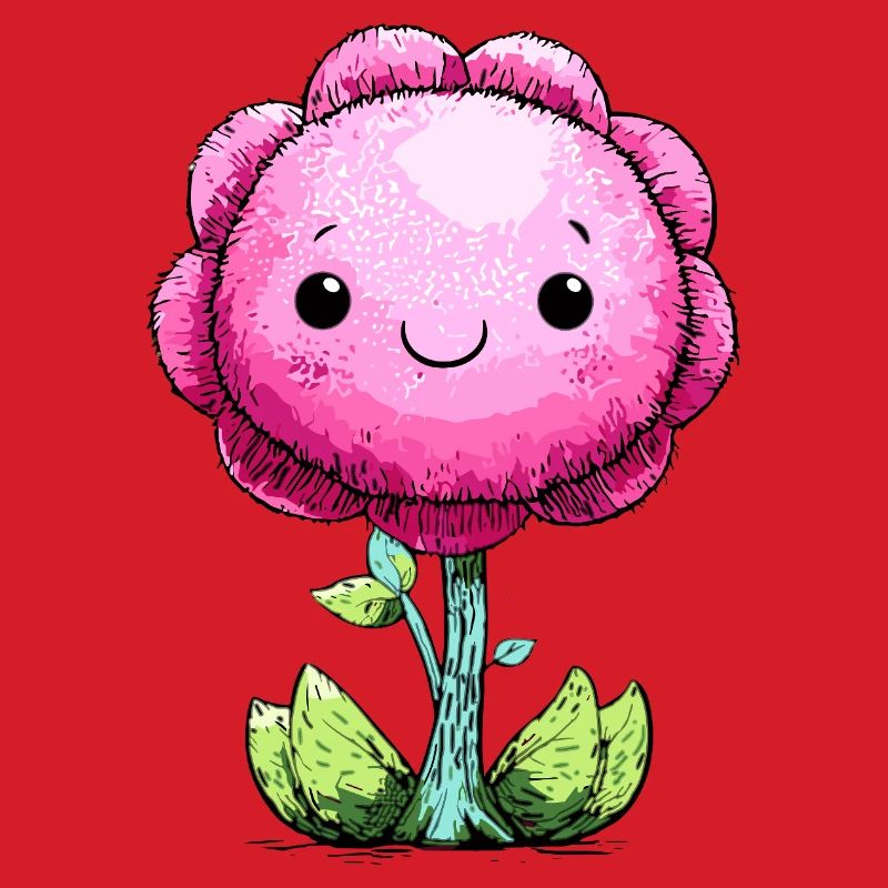 Cuddly Pink Flower Face