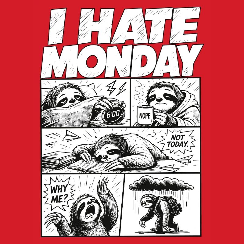 I Hate Monday Sloth Comic