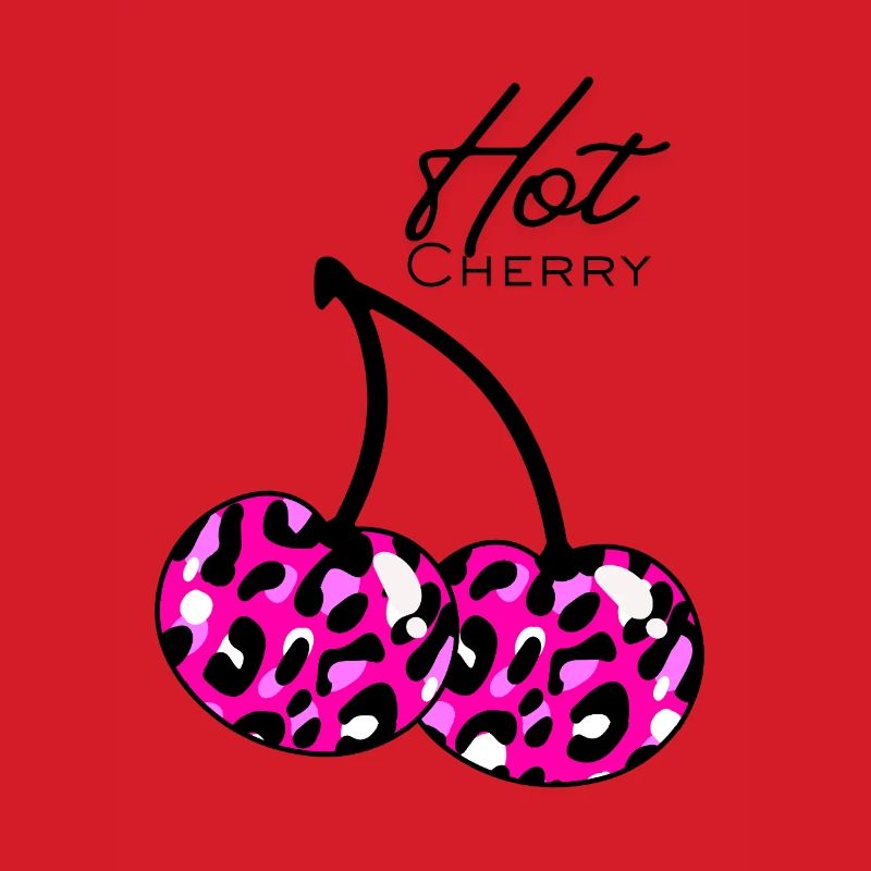 Pink leopard pattern cherry