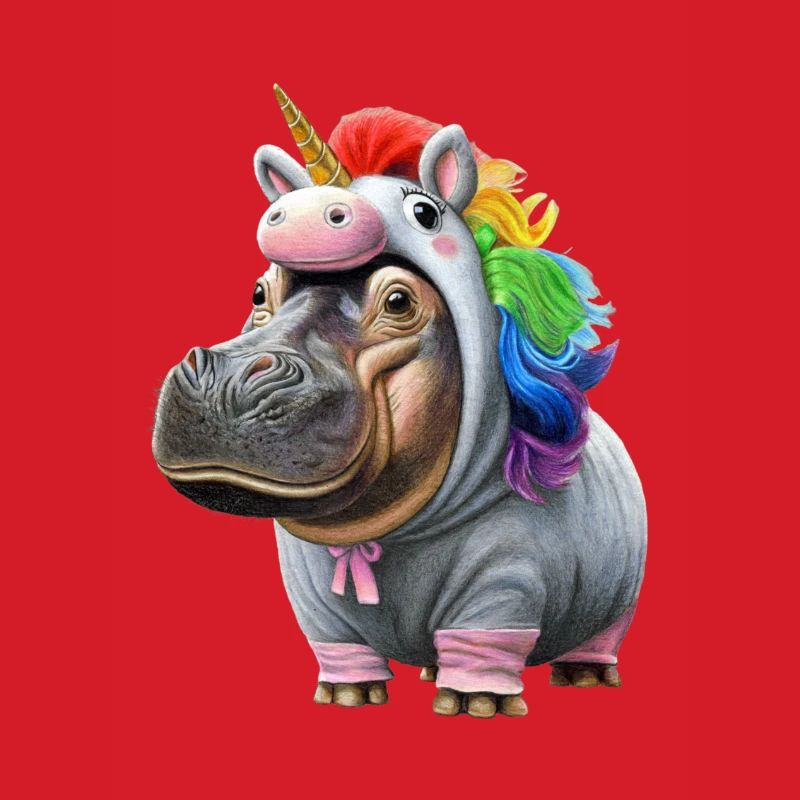 Nilpferd Einhorn