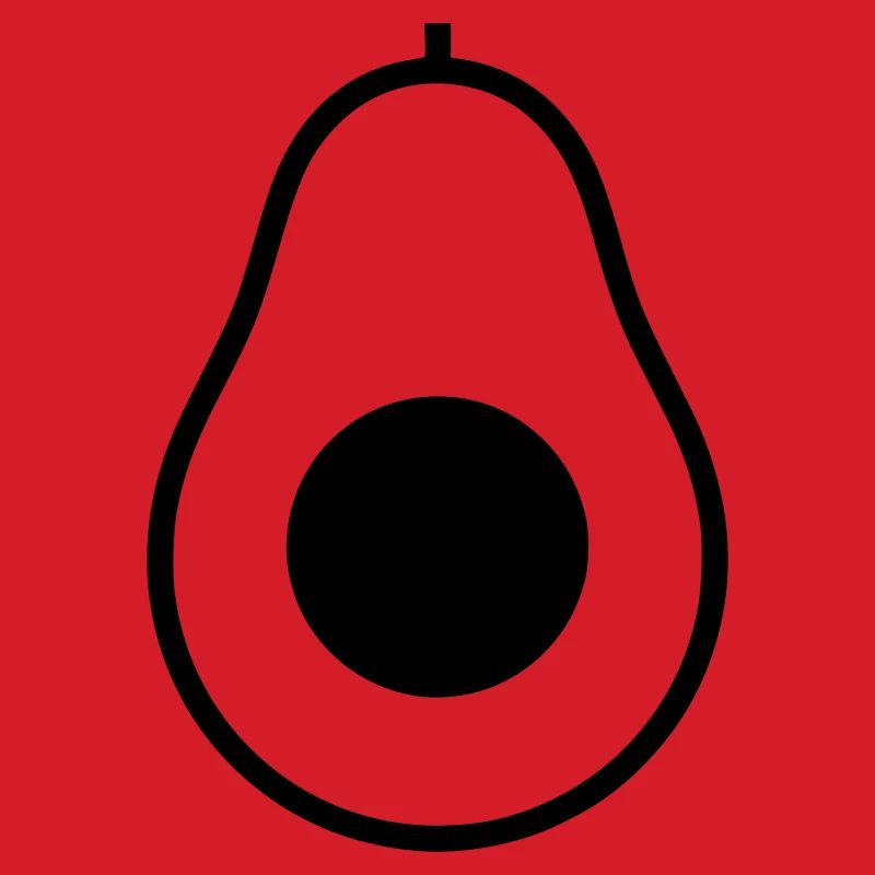 Avocado Half Pit, Icon