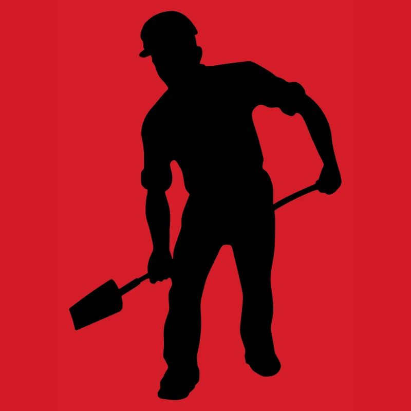 Groundworker with Shovel – Hard Work