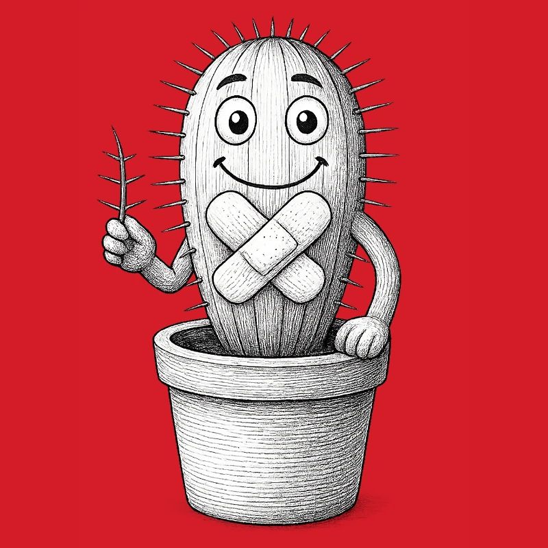 Bandaged Whimsical Cactus