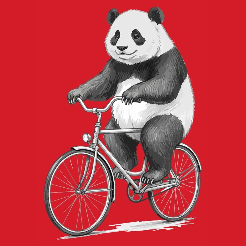 Panda on Bicycle