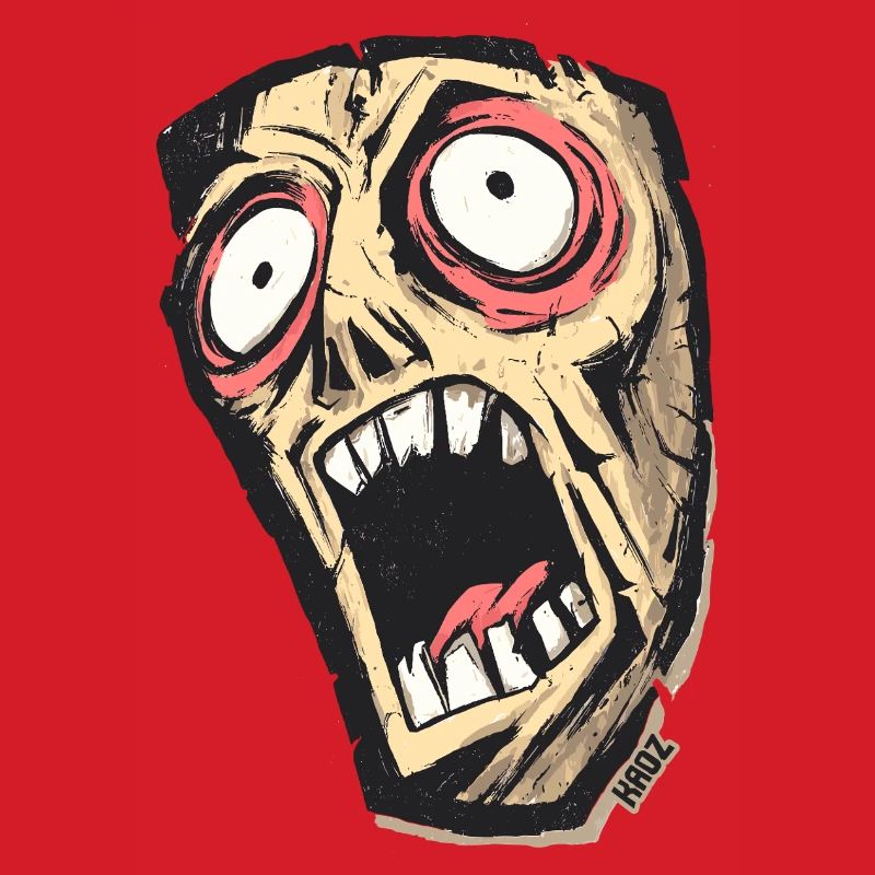 Psychedelic Screaming Skull
