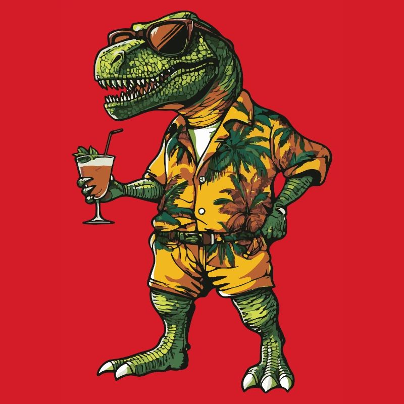 Dinosaur T-Rex Comic Summer