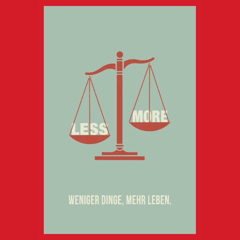 Moins, c’est plus - Conception d’affiche d’équilibre