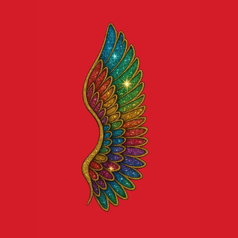 Rainbow Glitter Wings