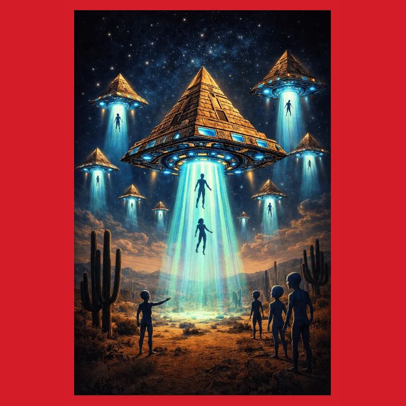 Alien UFO Pyramid Rocket