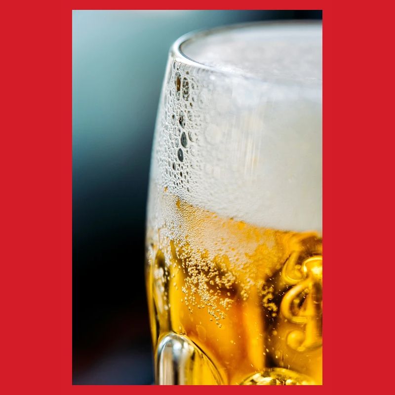 Light Gold Beer Glass Pattern