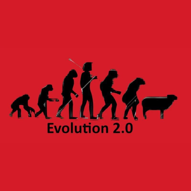 Human evolution in silhouette