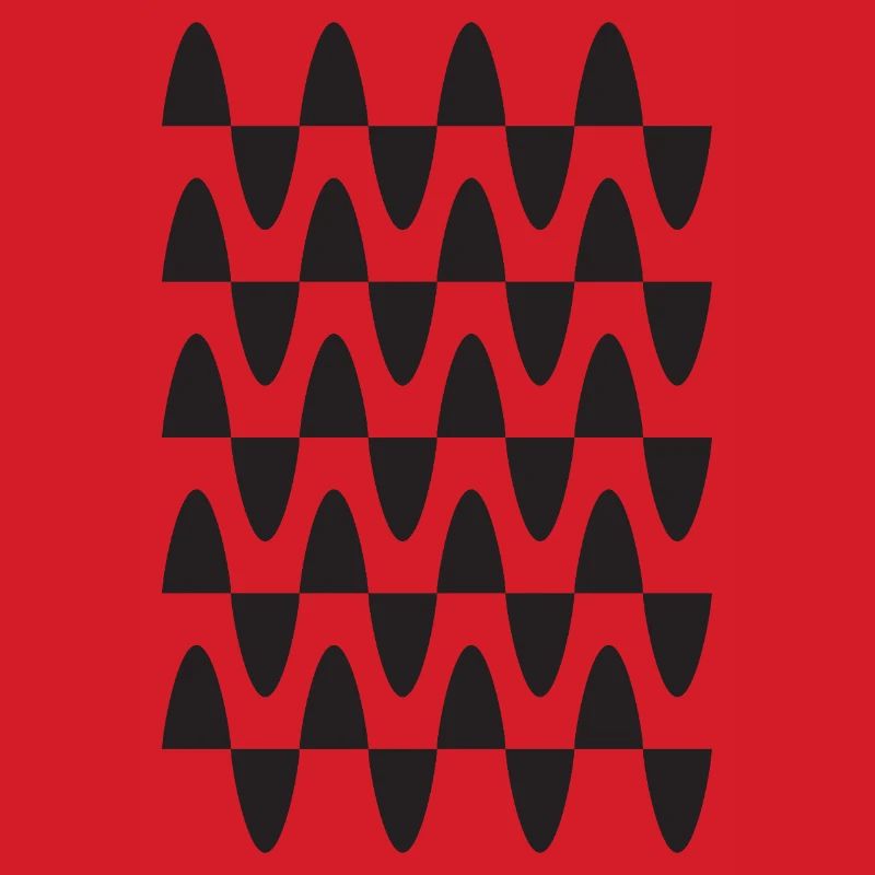 Midnight Wave Grid Pattern