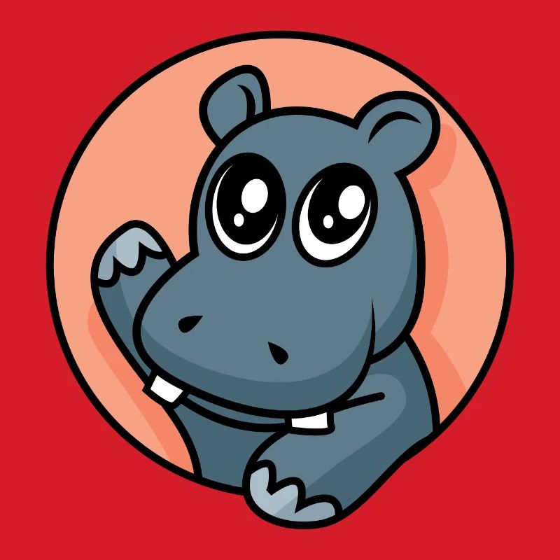 Hippopotame drôle - conception