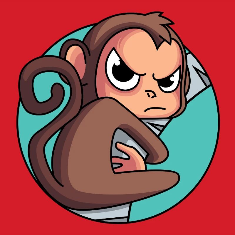 Monkey driven up the wall