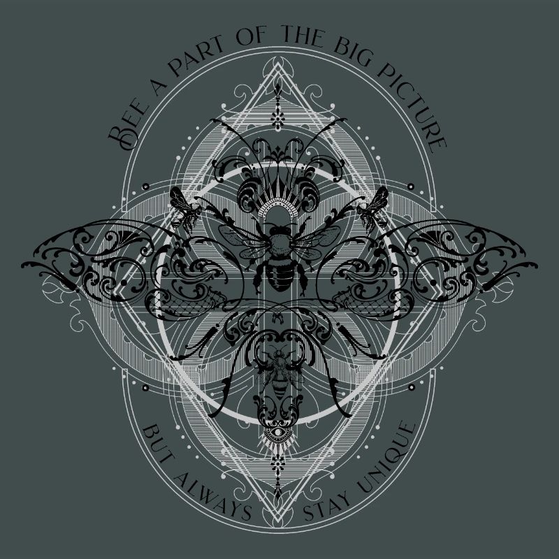 Bee Psychedelic Geometry Pattern cool dicton