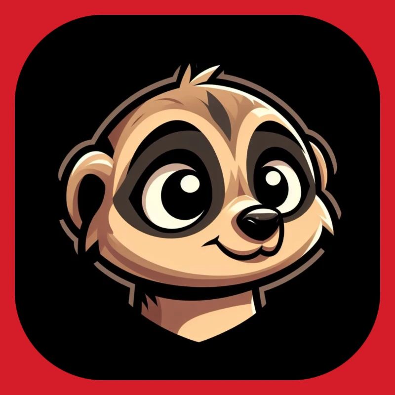 Erdmännchen Kopf im Comic Stil