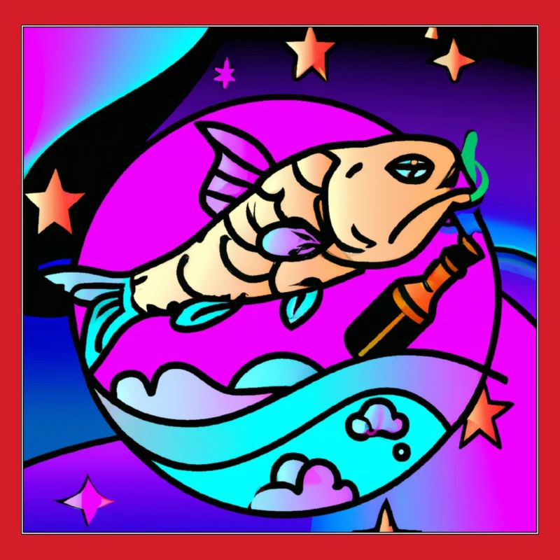 Drunk vaperwave/retrowave fish.