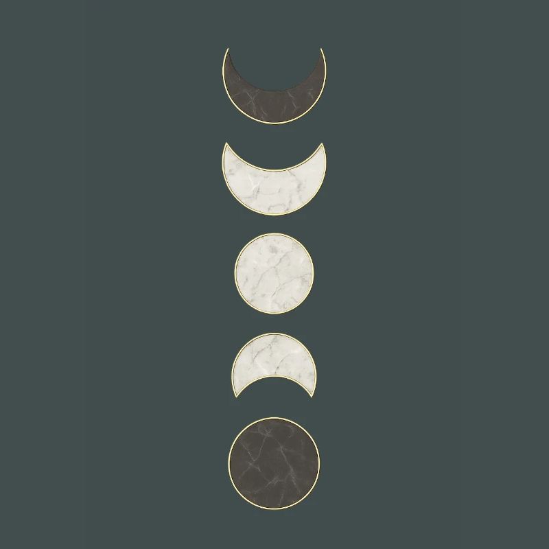 Moon Phases Marble Pattern