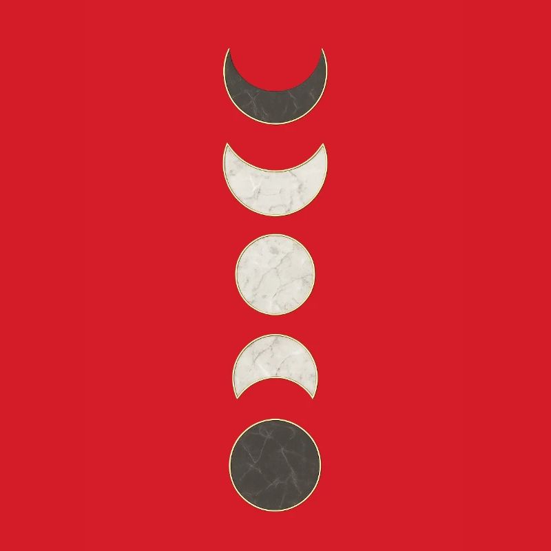 Moon Phases Marble Pattern
