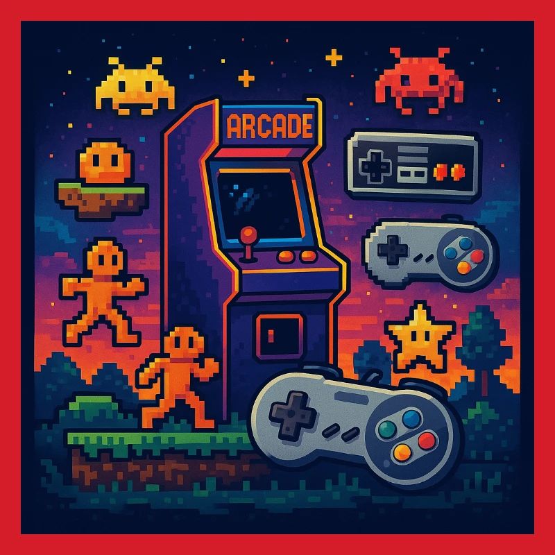 Conception de jeu d’arcade Pixel rétro