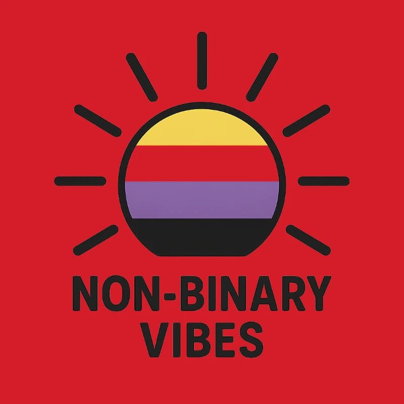 Non-Binary Vibes Sun Logo