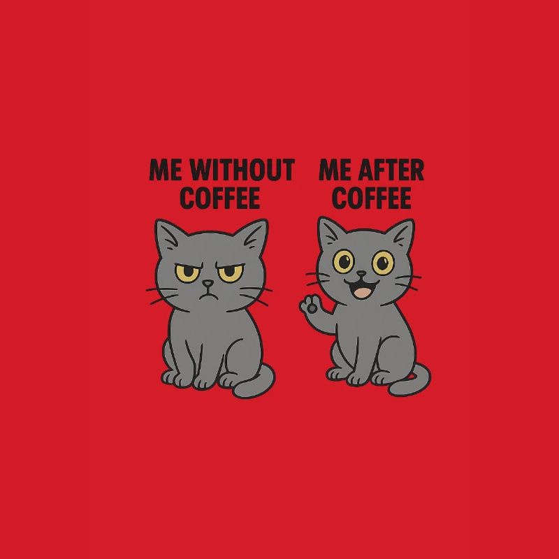 Cat memes: Grumpy without coffee