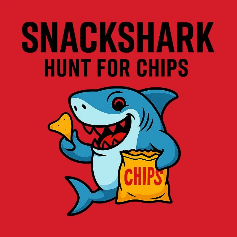 Niedlicher Haifisch mit Chips