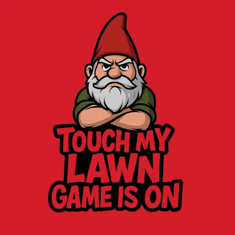 Gartenzwerg Drohgebärde Touch Lawn