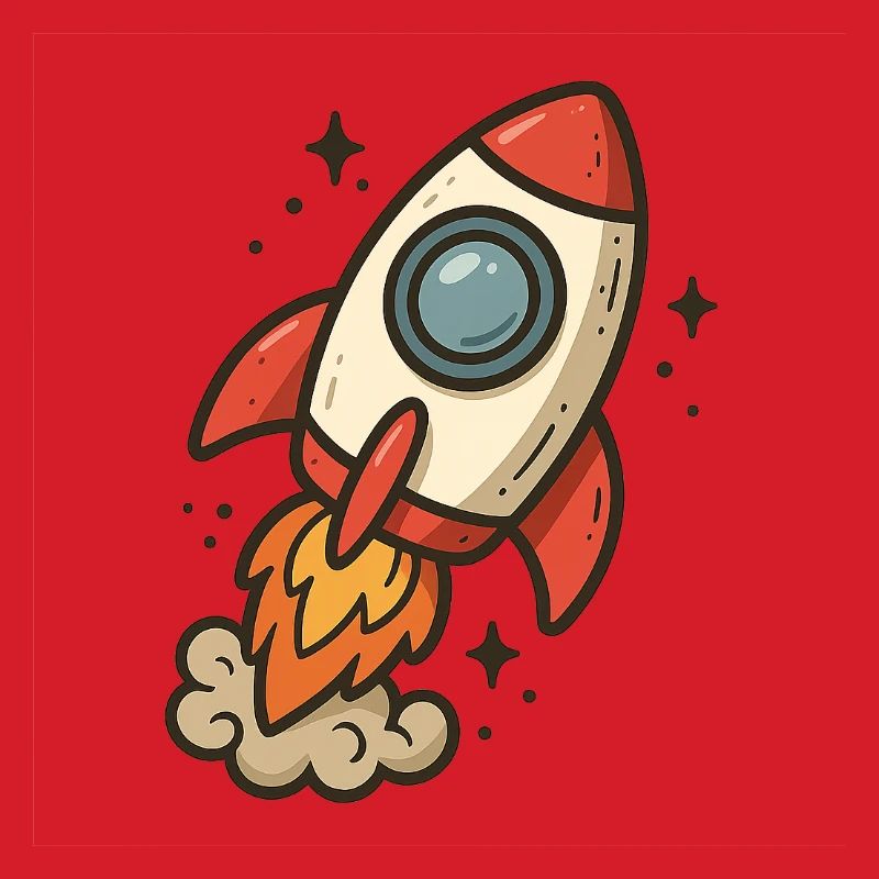 Fusée cartoon spatiale