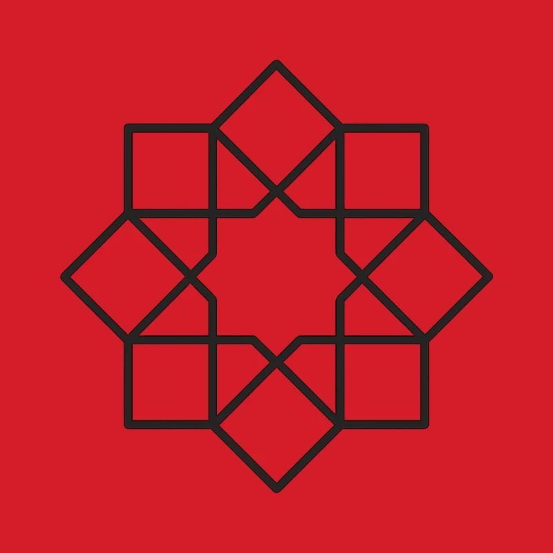 Geometric Square Star Circle Pattern