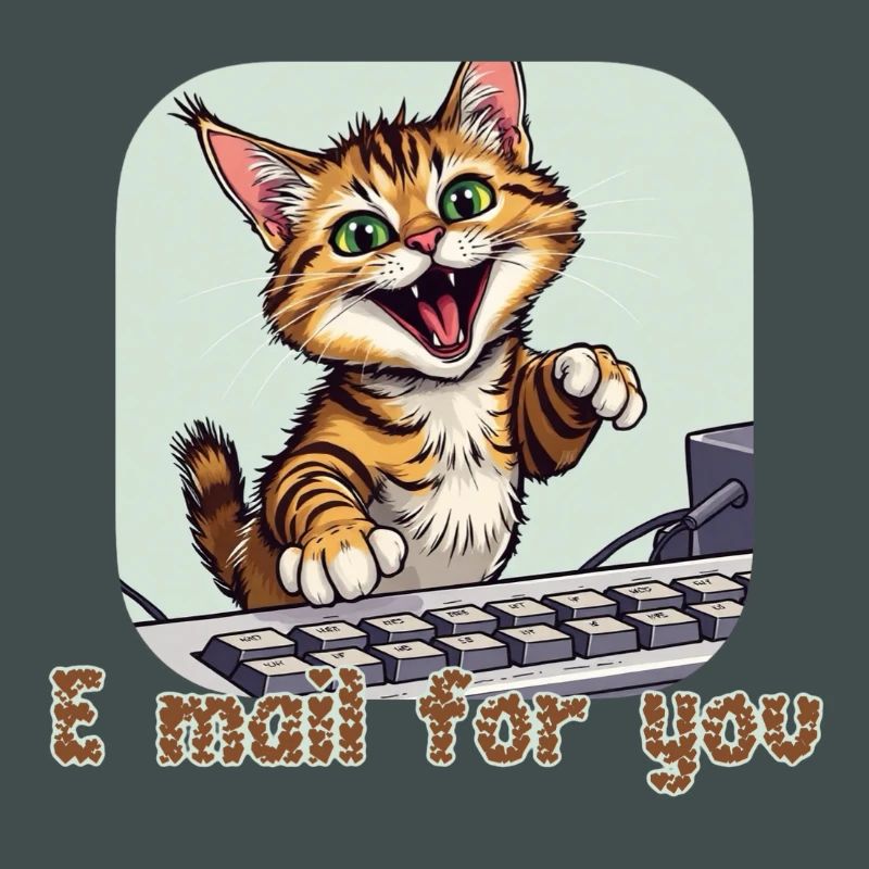 Composition du chat : chaton par courrier sur le PC